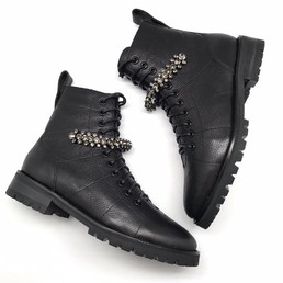 Кожаные черные ботинки Jimmy Choo