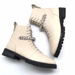 Кожаные ботинки Jimmy Choo белые