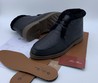 Черные кожаные ботинки Loro Piana