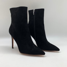 Замшевые ботильоны Gianvito Rossi черные