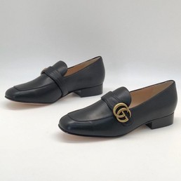 Кожаные лоферы Gucci черные