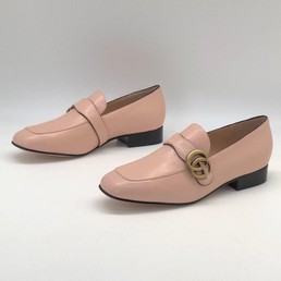 Кожаные лоферы Gucci лиловые
