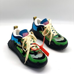 Женские кроссовки Off White зеленые