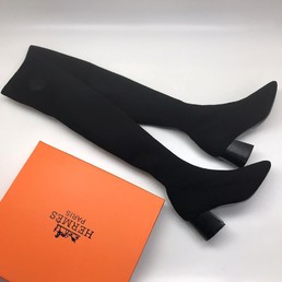 Черные ботфорты Hermes
