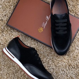 Мужские кроссовки Loro Piana Open Walk черные