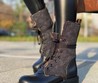 Женские кожаные ботинки Louis Vuitton коричневые