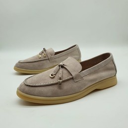 Женские лоферы Loro Piana бежевые