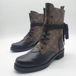 Ботинки кожаные Louis Vuitton коричневые