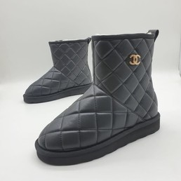 Сапоги зимние Chanel черные