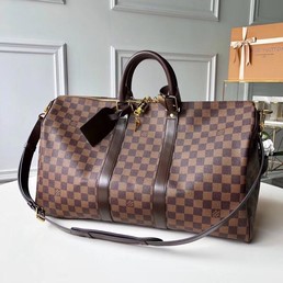 Сумка ручная кладь кожаная Louis Vuitton Brown 55х30