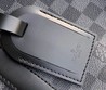 Сумка дорожная кожаная Louis Vuitton KeepAll черно-серая 50x28