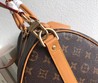 Кожаная дорожная сумка Louis Vuitton коричневая с плечевым ремнем