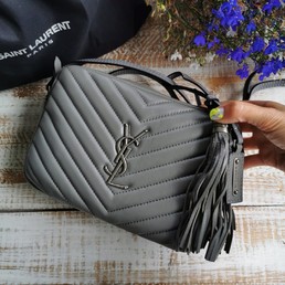 Женская Сумка Yves Saint Laurent серая 24х16