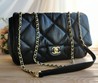 Кожаная сумка Chanel черная 25х15