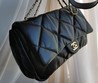 Кожаная сумка Chanel черная 25х15