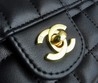 Женская кожаная сумочка Chanel черная 24х14