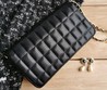 Женская кожаная сумочка Chanel черная 24х14