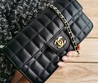 Женская кожаная сумочка Chanel черная 24х14