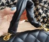Женская кожаная сумочка Chanel черная 25х15