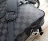 Кожаная мужская сумка Louis Vuitton серая