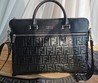 Кожаный портфель Fendi черный