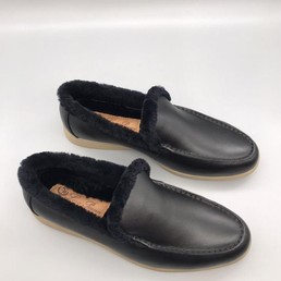 Мужские зимние лоферы Loro Piana черные