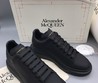 Кожаные мужские кроссовки Alexander McQueen черные