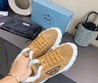 Женские зимние кроссовки Prada коричневые