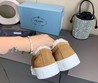 Женские зимние кроссовки Prada коричневые