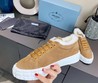 Женские зимние кроссовки Prada коричневые