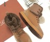 Женские замшевые зимние ботинки Loro Piana коричневые