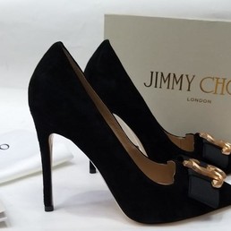 Женские замшевые туфли Jimmy Choo черные