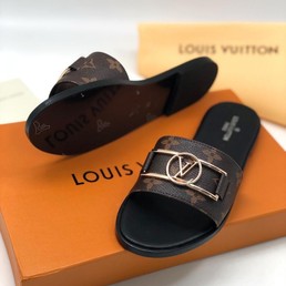 Шлепанцы Louis Vuitton темно-коричневые