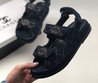 Женские сандалии замшевые Chanel черные