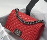 Сумка Chanel BOY красная кожаная