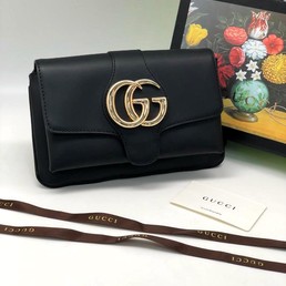 Женская кожаная сумка Gucci черная