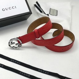 Женский ремень Gucci кожаный коралловый серебристая бляшка