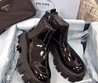 Кожаные черные ботинки Prada