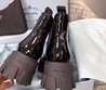 Кожаные черные ботинки Prada