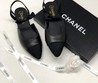 Женские кожаные туфли Chanel Мери-Джейн черные