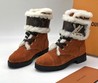 Ботинки зимние Louis Vuitton коричневые замша