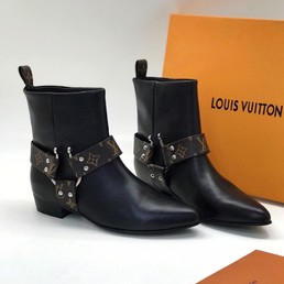 Ботинки Louis Vuitton RHAPSODY кожаные черные