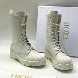 Женские ботинки Christian Dior Iron белые кожаные