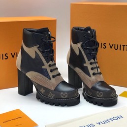 Ботинки женские Louis Vuitton STAR TRAIL черно-коричневые