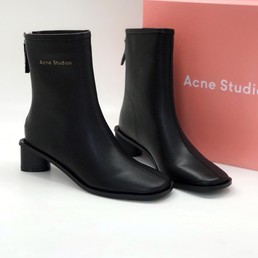 Женские ботильоны Acne Studios кожаные черные