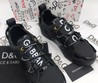 Мужские кожаные кроссовки Dolce & Gabbana new collection 2020-2021 черные