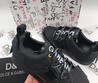 Мужские кожаные кроссовки Dolce & Gabbana new collection 2020-2021 черные