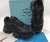 Мужские кожаные кроссовки Prada new collection 2020-2021 черные