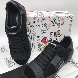 Мужские кроссовки замшевые Dolce & Gabbana new collection 2021-2022 черные