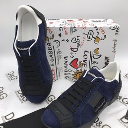 Мужские кроссовки замшевые Dolce & Gabbana new collection 2021-2022 синие